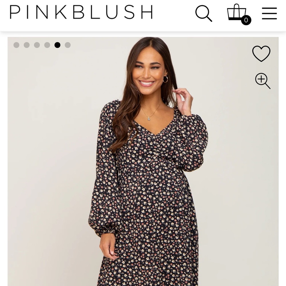 Pink blush maternity maxi dress